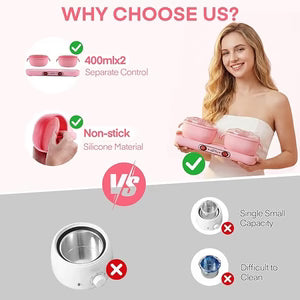 Double Pot Wax Heater Machine  جهاز تسخين الشمع المزدوج