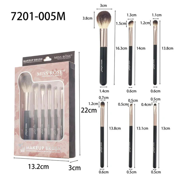 Professional 6 Marble Makeup Brush Set  مجموعة فرش مكياج احترافية 6 قطع – ماربل
